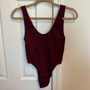 Low back tank ribbed bodysuit